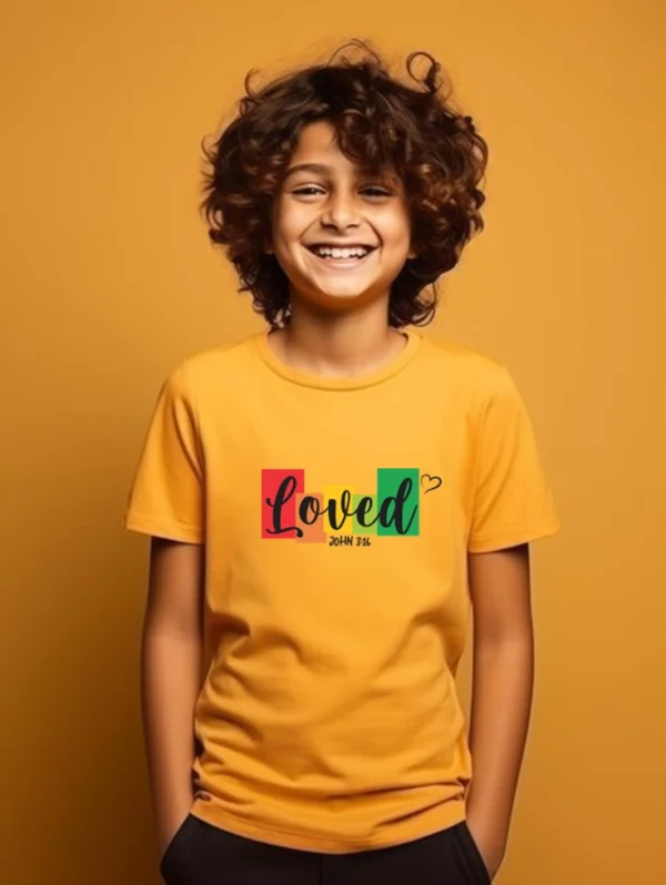 Loved - Kid’s Premium Cotton T-shirt – Girl/Boy - Image 2
