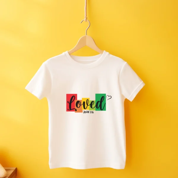 Loved - Kid’s Premium Cotton T-shirt – Girl/Boy - Image 3