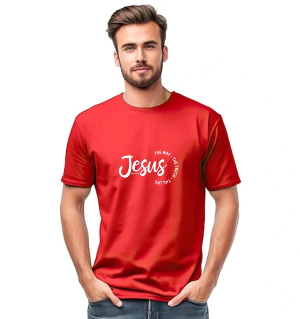 The way, the truth, the life – Men’s Premium Cotton T-shirt - Image 6