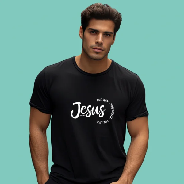 The way, the truth, the life – Men’s Premium Cotton T-shirt - Image 4