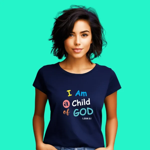 I am a child of God – Women’s Premium Cotton T-shirt - Image 2