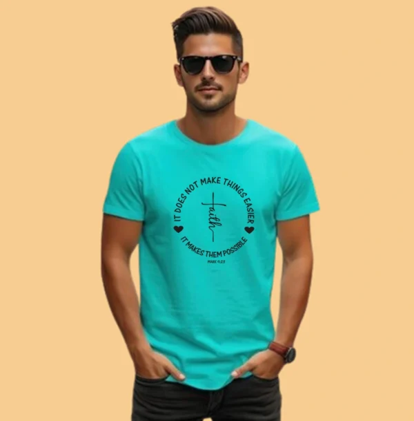 Faith – Men’s Premium Cotton T-shirt - Image 4