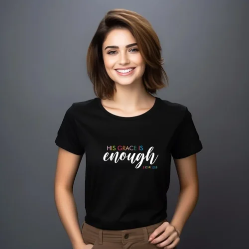 His grace is enough – Women’s Premium Cotton T-shirt