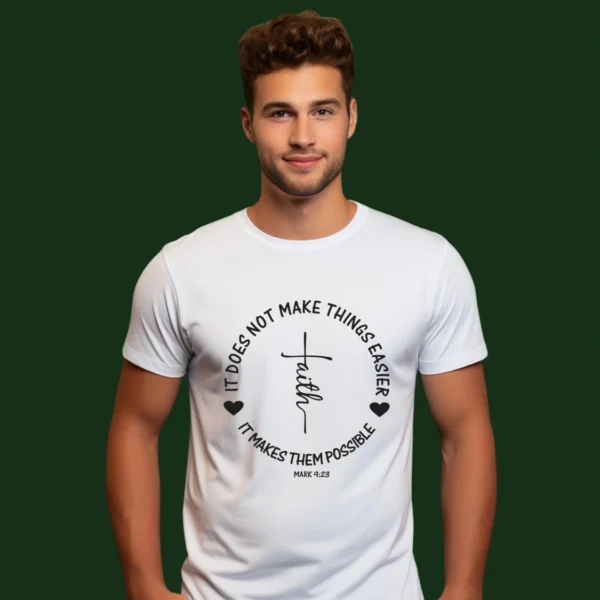 Faith – Men’s Premium Cotton T-shirt - Image 2