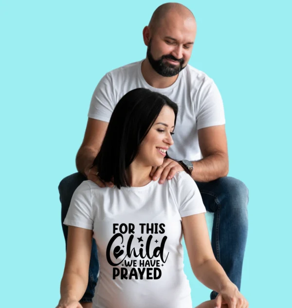 For this child we have prayed – Women’s Premium Cotton T-shirt - Image 2