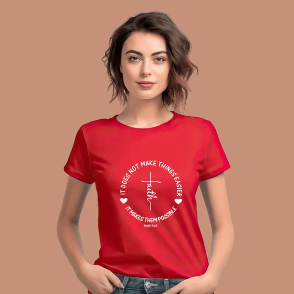 Faith – Women’s Premium Cotton T-shirt - Image 4