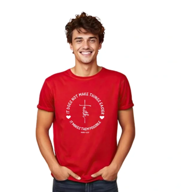 Faith – Men’s Premium Cotton T-shirt - Image 3