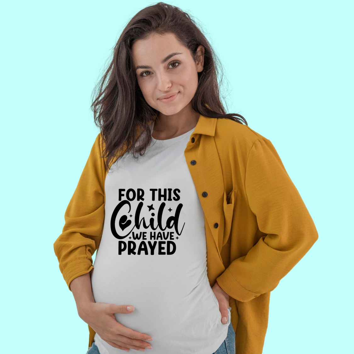 For this child we have prayed – Women’s Premium Cotton T-shirt