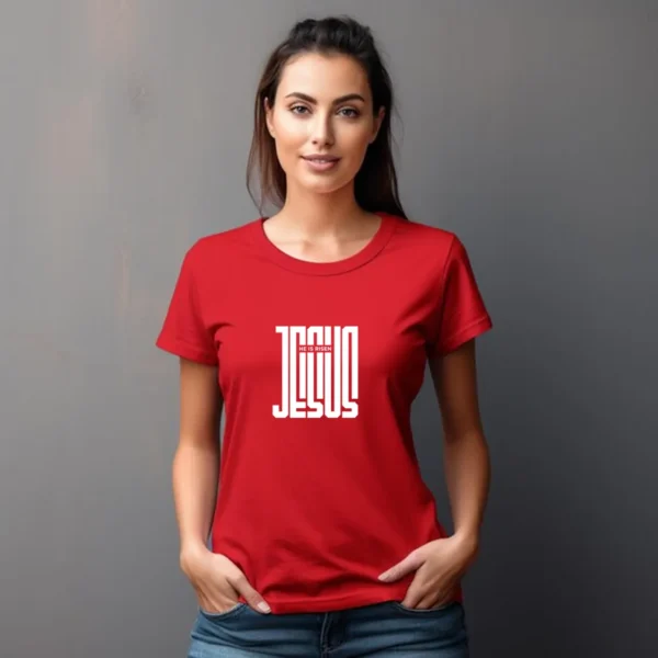 He is Risen – Women’s Premium Cotton T-shirt - Image 5