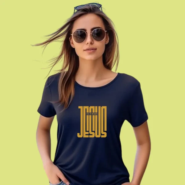 He is Risen – Women’s Premium Cotton T-shirt - Image 2